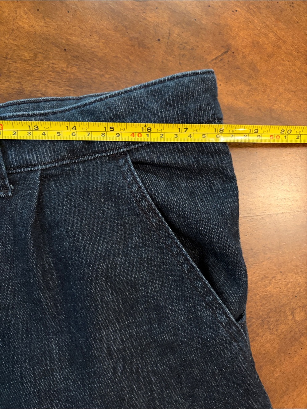 Time and Tru Dark Wash Wide Leg Trouser Jeans Size 14 - Picture 5 of 8
